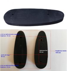 SCHAFTKAPPER SCHWARZ VOLL 10 mm/ FULL RECOIL PAD BLACK 10 mm