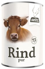 400g SEITZ Dosennahrung Hundefutter RIND PUR ADULT besonders hochwertig und getreidefrei | Büffel