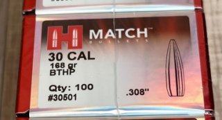 500 Geschosse Hornady 168 gr HPBT Match
