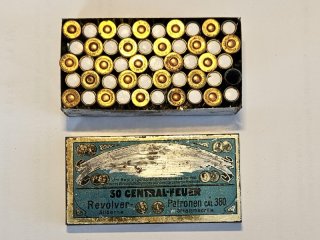 Sammlermunition Revolver-Gas-Patronen .380