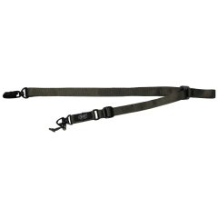 Gewehrriemen Oliv Nylon m. Karabiner und Clipverschluss - Gewehrgurt Waffenriemen