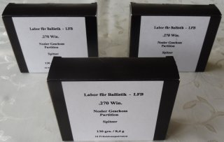 27 Patronen .270 Win Labor für Ballistik Nosler Partition 8,4 Gramm