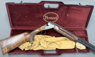 Bockdoppelflinte PERAZZI SCO Kal.12/70 Bulinogravur sign. PASOLLI Koffer