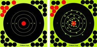 36 Blatt - Splitterzielscheiben - Splatter Targets - reaktiv - selbstklebend - Durchmesser 17 cm