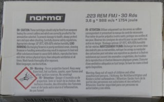 Büchspatrone Norma .223 Rem. FMJ