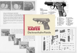 Nachdruck Bedienungsanleitung der Sauer-Innenhahn-Pistole Modell H