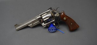Revolver Smith & Wesson Mod. 27-2, Kaliber 357 Magnum, 6", werksvernickelt sehr gut