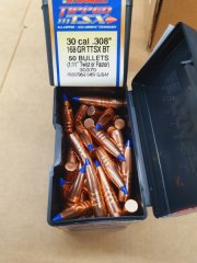 .30-.308/168grs Barnes TTSX No.30370 bleifreie Geschosse 50 Stk. # SSZ Berka