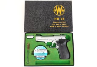 Schreckschusspistole Weihrauch HW94, Kal. 9mm R.K. PTB467 „Made in West Germany" in OVP (Rarität)