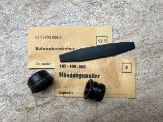 Mündungsmutter + Mündungschutz + Schraubendreher Original NVA / DDR / AK47 / AKM / Suhl