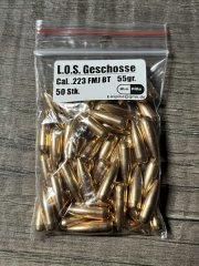 LOS Geschosse .223 Rem. .224 55gr. FMJ-BT "Testpackung"