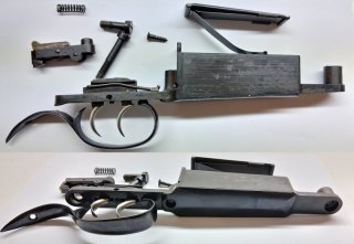 Magazinkasten, für 98 Mauser, 7x64, 200mm, 89mm, d. Stecher, verl. Abzugsbügel