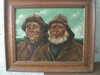 altes Ölgmälde Marine
