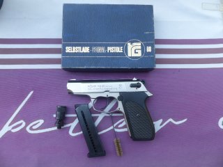 Originale Röhm RG 88 vernickelt 9mm PAK mit Ovp, Abschussbecher, Bürste ungeschossen aus Sammlung