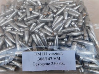 .30/.308/147grs Geschosse DM111 Vollmantel 1000 Stk # SSZ Berka
