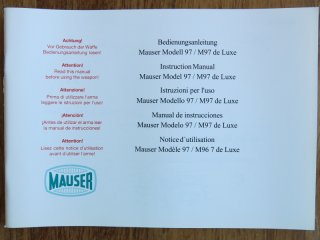 Bedienungsanleitung Mauser M97 / M97 de Luxe