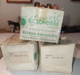 200 Stück Teilmantelgeschosse, Reimer Johansen, .452 - 225