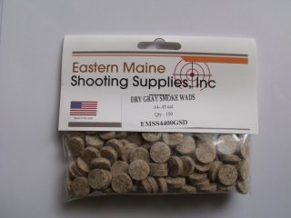 Verdämmpfropfen / Wool Wads cal. .45 von "Eastern Maine"