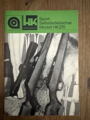 Handbuch für Heckler & Koch HK270 Kleinkaliberbüchse, neuwertig