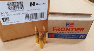 .223Rem./55grs FMJ-BT Hornady Frontier FR100 500 Stk.