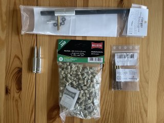 6.5 Creedmoor Pflegeset neu, Putzstabführung, Pufferpatrone, Spezial Filze, Bronzebürsten, unbenutzt