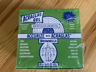 Brownells ACRAGLAS Gel, Bettungsmittel, nicht entflammbares Set 4 OZ, Neu, Rechnung, unbenutzt
