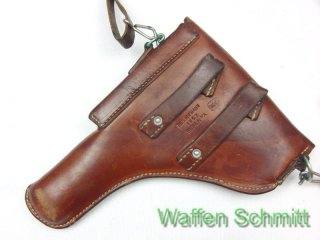 Braunes schweizer Lederholster für Pistole SIG P210. Guter Zustand!!!