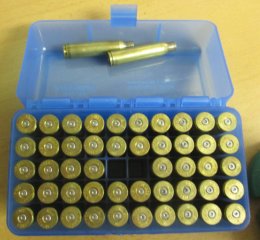 50 Hülsen .338 Lapua Magnum aus Fabrikmunition von RWS in mtm-Box