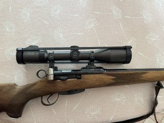 Zielfernrohr Zeiss 3-12x50 EAW Ringe an Schweizer K31
