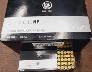 .22LR 40grs RWS Subsonic HP 500 Stk. Nr. 2132664# SSZ Berka
