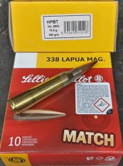 .338Lapua Mag./250grs. HPBT S&B Match 10 Stk. # SSZ Berka