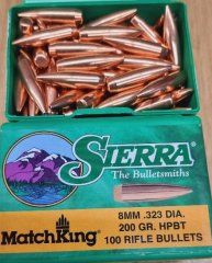 8mm/.323-200 grs HPBT Sierra Match Geschosse 100 stk No.2415 # SSZ Berka