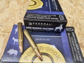 8x57 IS/170grs. RN Power Shok Federal 20 stk. # SSZ Berka