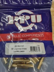 .22 Hornet Boxer-Hülsen PPU 50 stk C-193# SSZ Berka