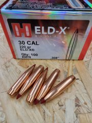 .30-.308/220grs Hornady ELD-X No. 3078 Geschosse 100 Stk. #SSZ Berka