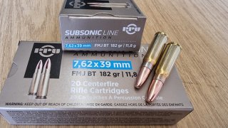 7,62x39/182 FMJBT PPU Subsonic 100 Stk. A-679 # SSZ Berka