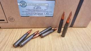 8x57/155 IS rumänische Surplus Munition Stahlhülse 50 Stk. # SSZ Berka