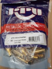 .270win PPU Boxer-Hülsen 50 stk C-027 # SSZ Berka