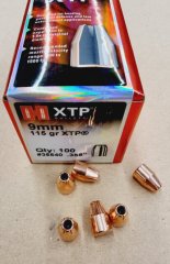 9mm/.355/115grs Hornady XTP Geschosse No.35540 100 stk. # SSZ Berka