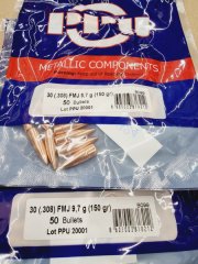 .308/.30-150grs FMJ PPU Geschosse 1000 Stk. B-099 Angebot!!# SSZ Berka