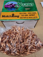 .22/.224/52 grs #1410# Sierra HPBT Geschosse 100 stk. # SSZ Berka