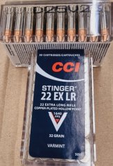 .22exLR 32grs CCI Stinger HV HP Copper Plated 50 Stk. No. 5050 # SSZ Berka