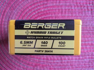 173 Stück Berger Hybrid Target 6.5mm 140gn #26414