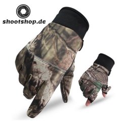 wasserabweisende Fingerhandschuhe mit aufklappbaren Daumen und Zeigefinger