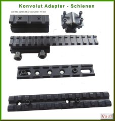 Konvolut Schienen und Adapter