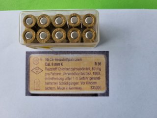 50 Alte SAX Gaspatronen, Cal. 8mm, Neuw. Zust.