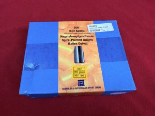 500 Stück .357, 180 grain, High Speed Kegelstumpfgeschosse, Haendler & Natermann