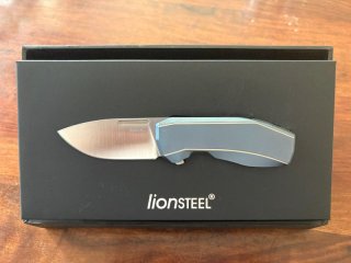 LionSteel N.ONE N1-BL Frame Lock, Magnacut, Blue Titanium, Taschenmesser *Neu*