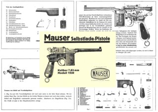 Nachdruck Bedienungsanleitung MAUSER C96 Modell 1930