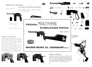 Nachdruck Bedienungsanleitung Mauser C96 Reihenfeuer